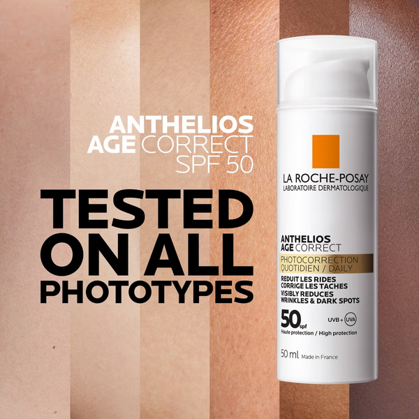 Сонцезахисний антивіковий крем для обличчя La Roche-Posay Anthelios Age Correct SPF 50, 50 мл La Roche-Posay Correct фото