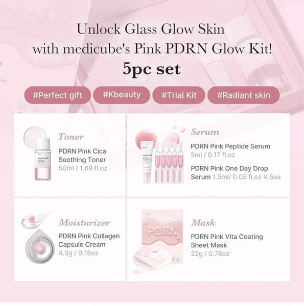 Набор для лица Medicube PDRN Pink Glow Kit с PDRN и коллагеном Medicube Pink Glow Kit фото